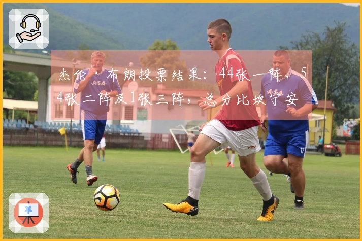 杰伦·布朗投票结果：44张一阵、54张二阵及1张三阵，总分比坎宁安少30分